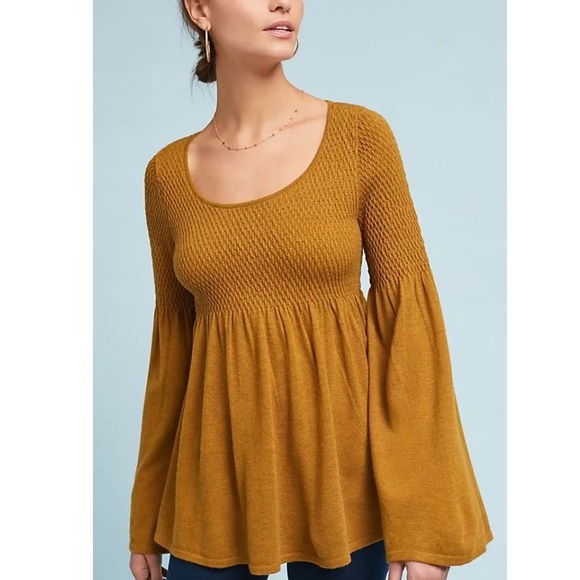 Anthropologie Sweaters - Anthropologie l Esme Bell Sleeve Pullover by Knitted & Knotted XS